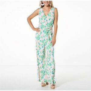 C Wonder by Christian Siriano Wide Leg Knit floral Jumpsuit size MT NWOT